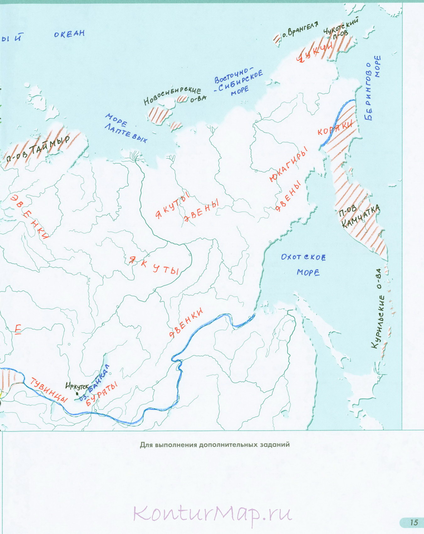 Северо восточная русь в 14 первой половине 15 века контурная карта 6